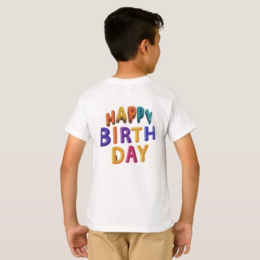 Happy Birth Day T-shirt (Achterkant volledig)