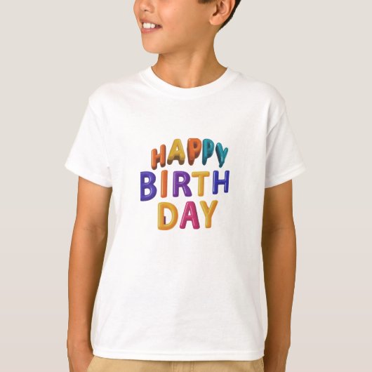 Happy Birth Day T-shirt (Voorkant)