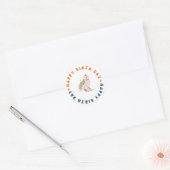 Happy Birth Day Wild Uil Ronde sticker (Envelop)