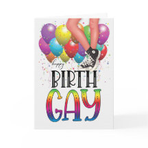 Happy Birth GAY Teen Legs in Sneakers Birthday