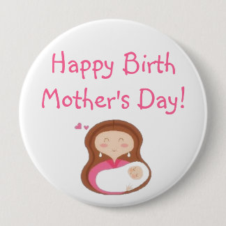 Happy Birth Moederdag Button