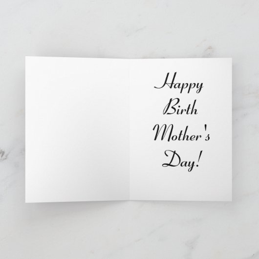 Happy Birth Moederdag Kaart (Binnen)