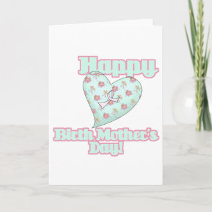 Happy Birth Moederdag Ribbon Heart Kaart