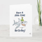 Happy Birthda Have a Jawsome Birthday - Shark Kaar Bedankkaart (Voorkant)
