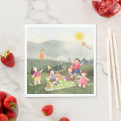 Happy Birthda Picnic Verjaardag Kinder Tuin Servet (Insitu)