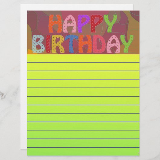 Happy Birthday (Voorkant / Achterkant)