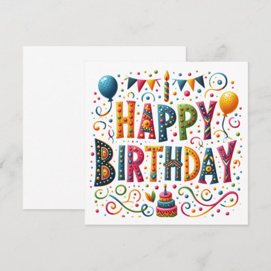 Happy Birthday (Voorkant / Achterkant)