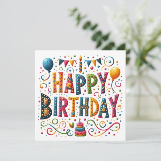 Happy Birthday (Staand voorkant)