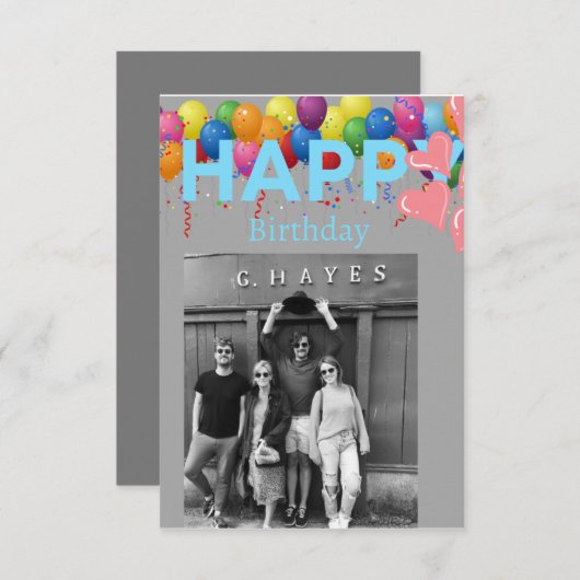 Happy Birthday (Voorkant / Achterkant)