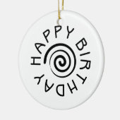 Happy Birthday 02 Keramisch Ornament (Links)