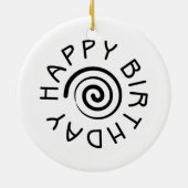Happy Birthday 02 Keramisch Ornament (Achterkant)