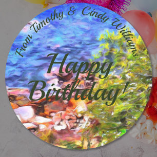 Happy Birthday 0819 Ronde Sticker