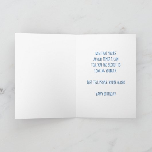 Happy Birthday 100th Secret to look Younger Fun Kaart (Binnen)