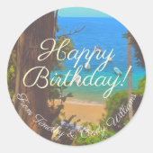 Happy Birthday 1017 Ronde Sticker (Voorkant)