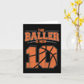 Happy Birthday 10th 10 Year Old Basketball Boys Te Kaart (Gele Bloem)