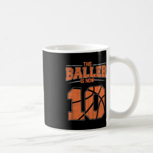 Happy Birthday 10th 10 Year Old Basketball Boys Te Koffiemok