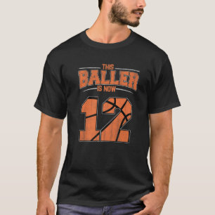 Happy Birthday 12e 12-jarige Basketball Boys Tw T-shirt