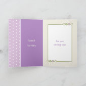 Happy Birthday 16 vandaag paarse en groene Kaart (Binnen)