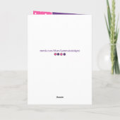 Happy Birthday 16 vandaag paarse en roze Kaart (Achterkant)