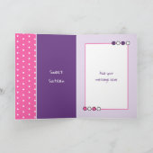 Happy Birthday 16 vandaag paarse en roze Kaart (Binnen)