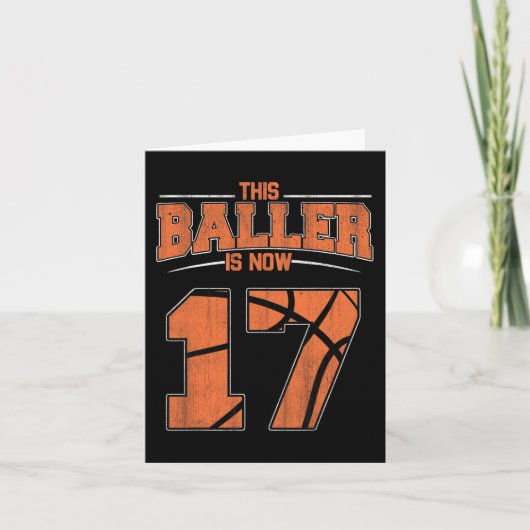 Happy Birthday 17-jarige Basketball Boys Sevente Kaart (Voorkant)