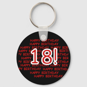 Happy Birthday 18 Sleutelhanger