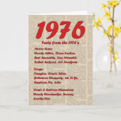 Happy Birthday 1976 Geboortejaar nieuws 70's 70s Kaart (Gele Bloem)