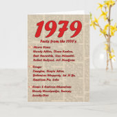 Happy Birthday 1979 Geboortejaar nieuws 70's 70s Kaart (Gele Bloem)
