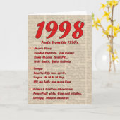 Happy Birthday 1998 Jaar van het geboortennieuws 9 Kaart (Gele Bloem)