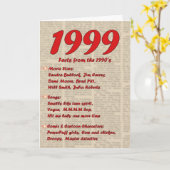 Happy Birthday 1999 Geboortejaar nieuws 90's 90s Kaart (Gele Bloem)