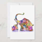 Happy Birthday 1 - Happy Mama and Baby Elephant (Achterkant)