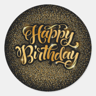 Happy Birthday 1½ inch Ronde Stickers vel van 20