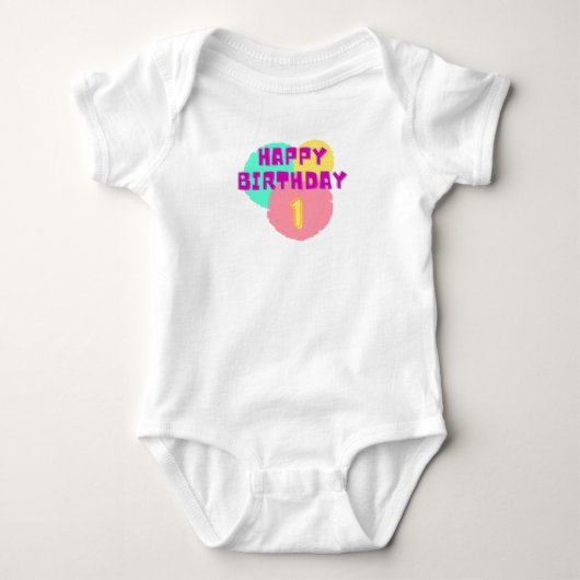 Happy Birthday 1 jaar Romper (Voorkant)