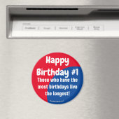 Happy Birthday #1 koelkast Magnet (Insitu (Vaatwasser))