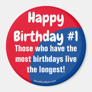 Happy Birthday #1 koelkast Magnet