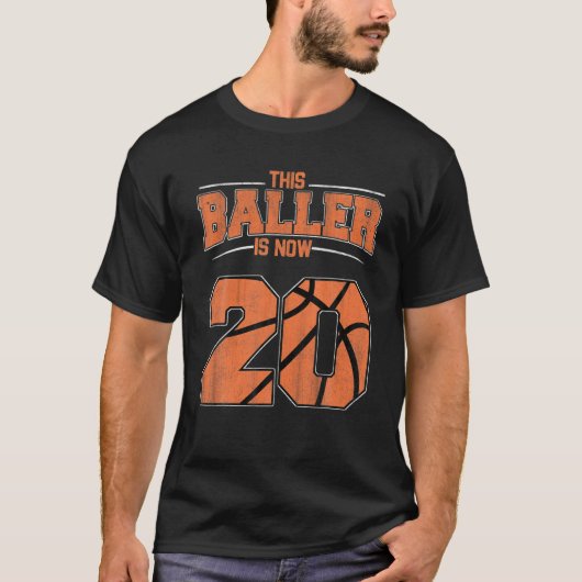 Happy Birthday 20-jarige Basketball Boys 20 T-shirt (Voorkant)