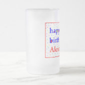 Happy Birthday 21st personalize Matglas Bierpul (Center)