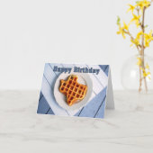 Happy Birthday, 24 augustus, Texas Waffle Kaart (Gele Bloem)