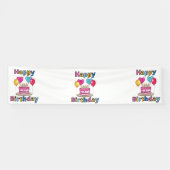 Happy Birthday 2,5x10 Vinyl Banner (Horizontaal)