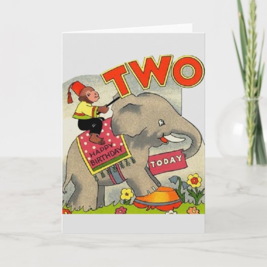  Happy Birthday 2 jaar oud Kaart (Voorkant)
