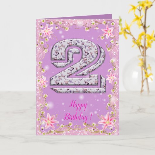 Happy Birthday 2 Kaart (Gele Bloem)