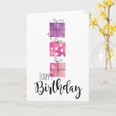 Happy Birthday 3 Cadeaudozen - Personaliseer Kaart (Gele Bloem)