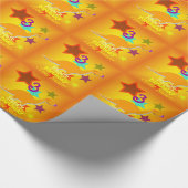 Happy Birthday 3 jaar Jouw naam Dinosaur Cadeaupapier (Hoek)