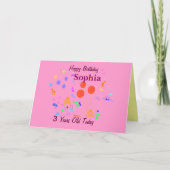 Happy Birthday 3 jaar oud Kaart (Voorkant)