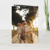 Happy Birthday 3 Photo Folded Greeting Card Kaart (Achterkant)