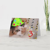 Happy Birthday 3 Year Kaart (Voorkant)