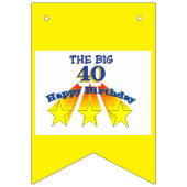 Happy Birthday 40th Birthday Vlaggetjes (Tweede vlag)