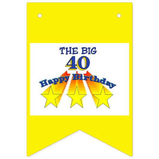 Happy Birthday 40th Birthday Vlaggetjes (Tweede vlag)