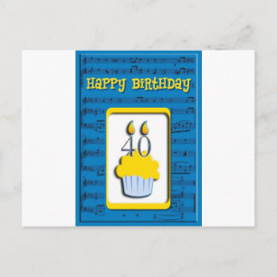 Happy Birthday 40th Briefkaart