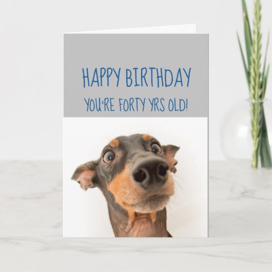 Happy Birthday 40th Secret to look Younger Fun Kaart (Voorkant)